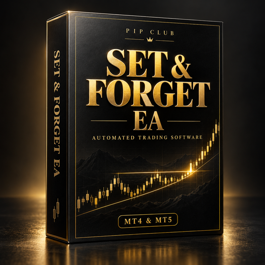 Set & Forget EA MT4 and MT5 forex trading robot lifetime access software box